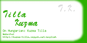 tilla kuzma business card